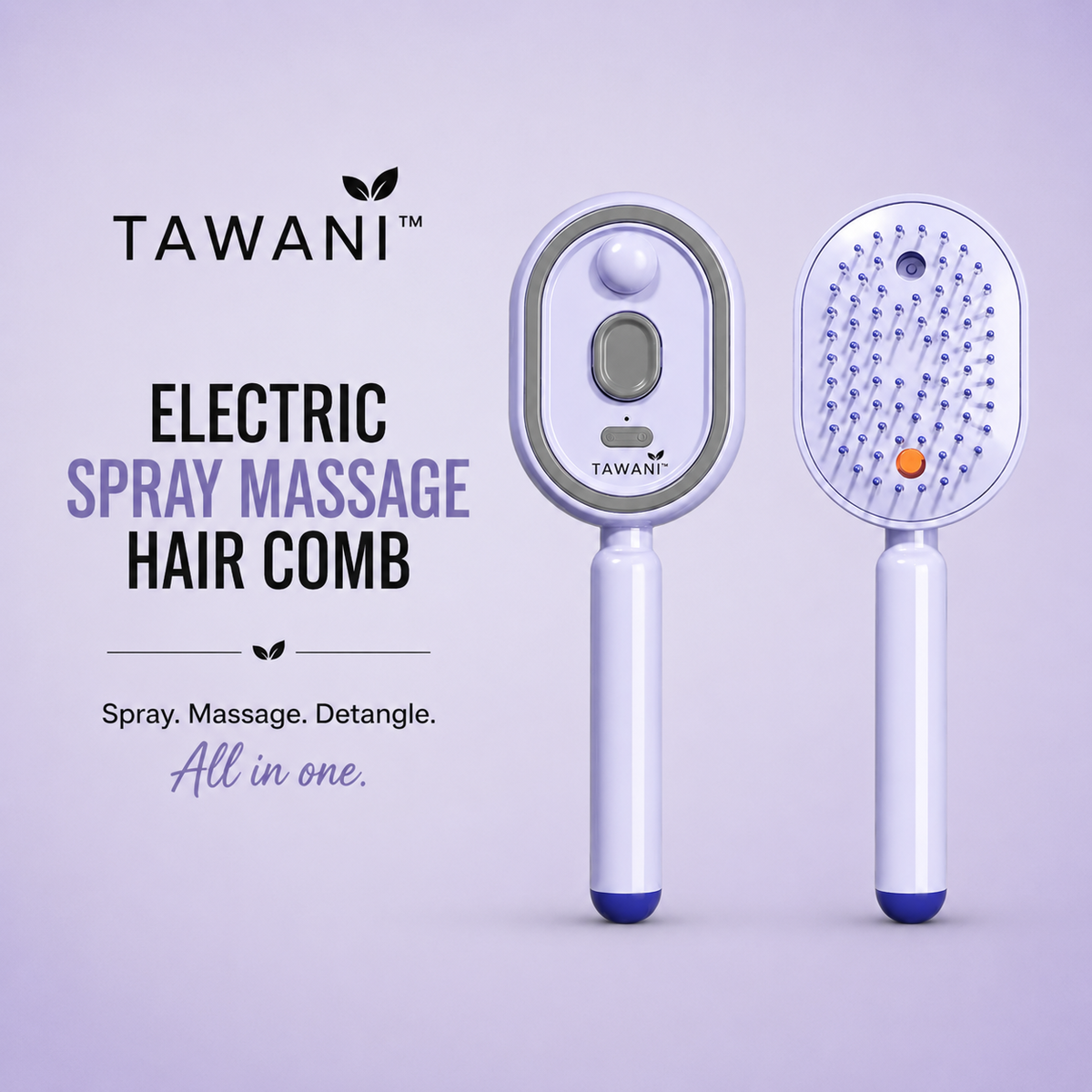 TAWANI Electric Spray Massage Hair Comb
