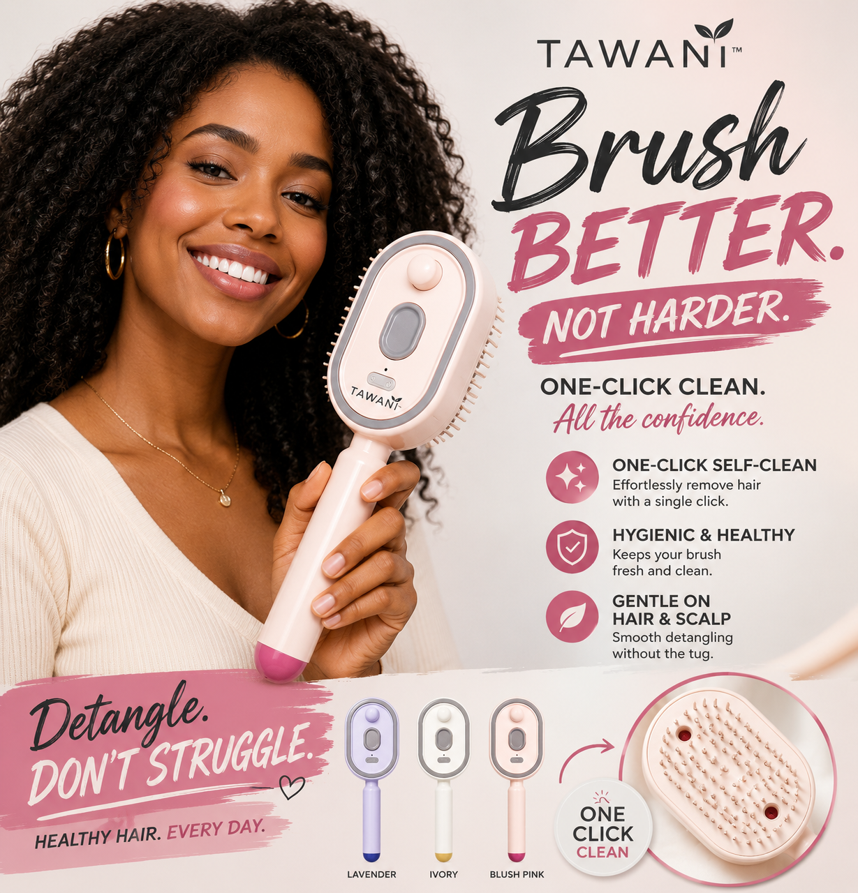 TAWANI Electric Spray Massage Hair Comb